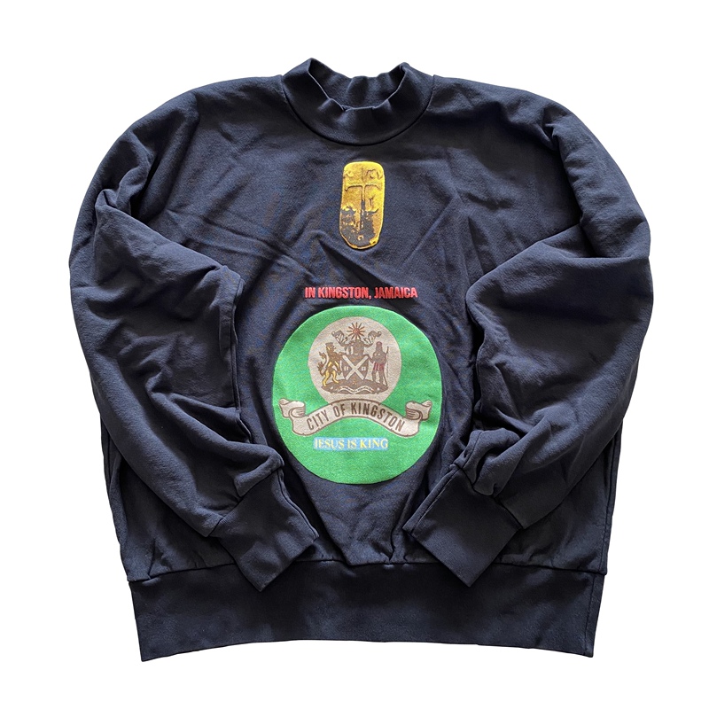 [in Stock] Kanye West Jesus Is King Jamaica Foam-Printed High-Neck Sweatshirt