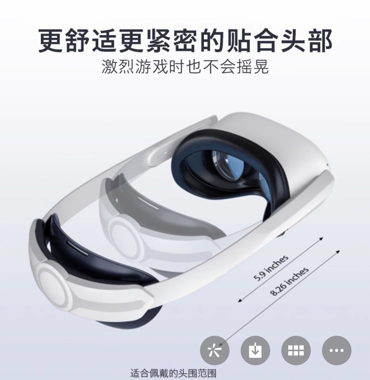 Oculus Quest 2 Headset-Specific Comfortable Replacement Original Headset, Improves Face Pressure, Accessories with Multiple Adjustments