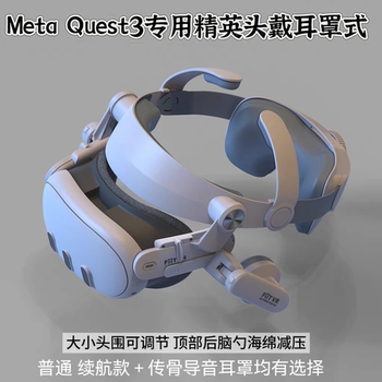Suitable for Quest3 Glasses, Elite Head-Mounted Adjustable, Comfortable, Breathable, Head-Fixing, Pressure-Reducing Headband, Vr Accessories