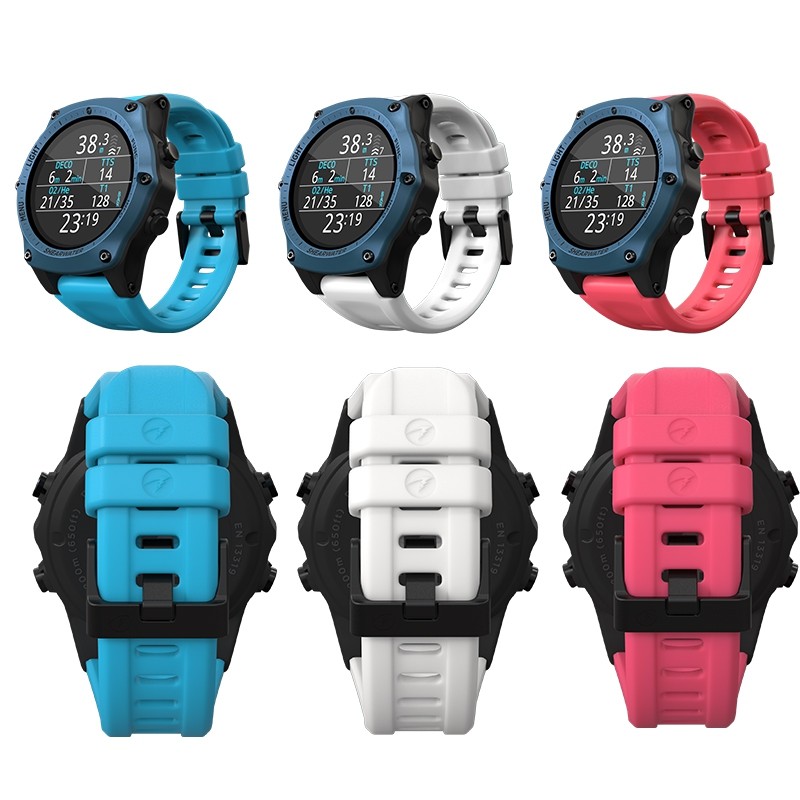 Shearwater Teric computer strap color replacement pure color silicone Extended strap new