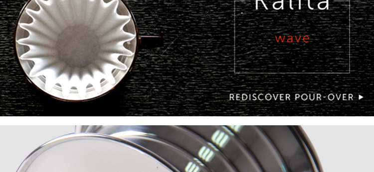 Nhật Bản ban đầu Kalita Calita 185wave tôn sóng thép không gỉ cốc lọc 155 185 tách cà phê cốc - Cà phê bình cold brew