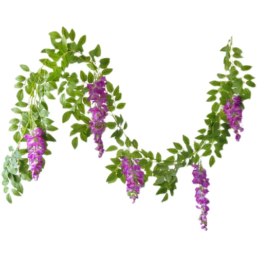 Симуляция глицерия цветочное зеленое растение ложное цветочное коридор кортеж -разместить декоративную виноградную лозу либо лозы, пластиковые цветы