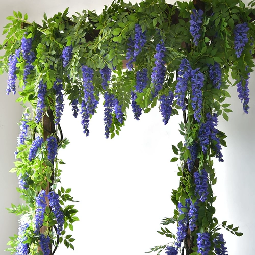 Симуляция глицерия цветочное зеленое растение ложное цветочное коридор кортеж -разместить декоративную виноградную лозу либо лозы, пластиковые цветы