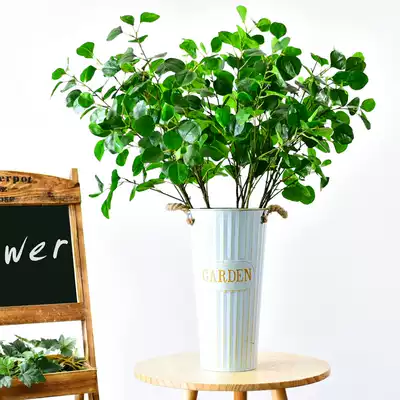 Simulation peach tree leaves Single apricot leaves decorative potted ornaments Green plant plastic flowers fake leaves Green leaves Fake leaves