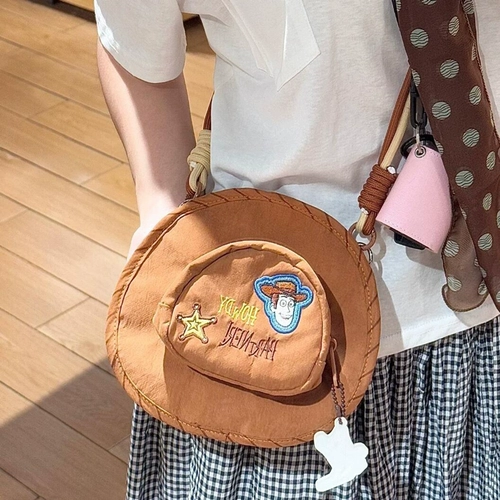 Мультяшная игрушка, шапка, ремешок для сумки, сумка через плечо, милая сумка на одно плечо, новая коллекция, с вышивкой