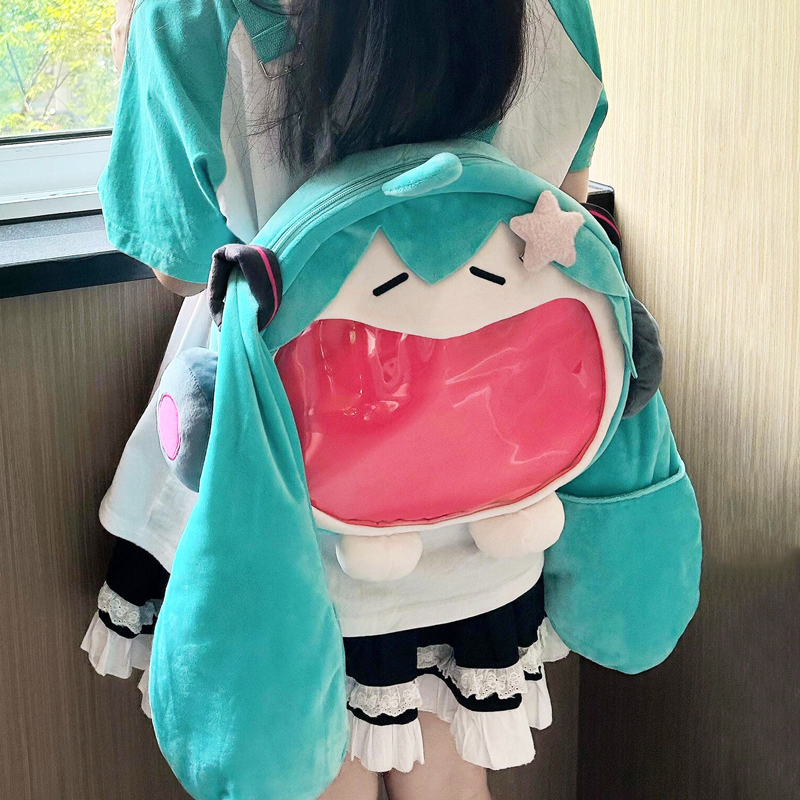 Cute Fufu Pain Bag Large Capacity Cartoon Plush Doll Bag Plush Single/Double Shoulder Bag Big Mouth Bag Crossbody Backpack School Bag Cute Fufu Pain Bag Large Capacity Cartoon Plush Doll Bag Plush Single/Double Shoulder Bag Big Mouth Bag Crossbody Backpack School Bag
