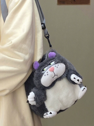 Мультяшная сумка через плечо, универсальная плюшевая забавная кукла, сумка на одно плечо, новая коллекция