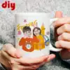diy creative custom logo printed photo personality cup mug ceramic coffee cup Couple birthday gift