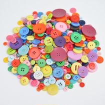 DIY handmade button mixed color resin button painting kindergarten childrens gift button flower material bag