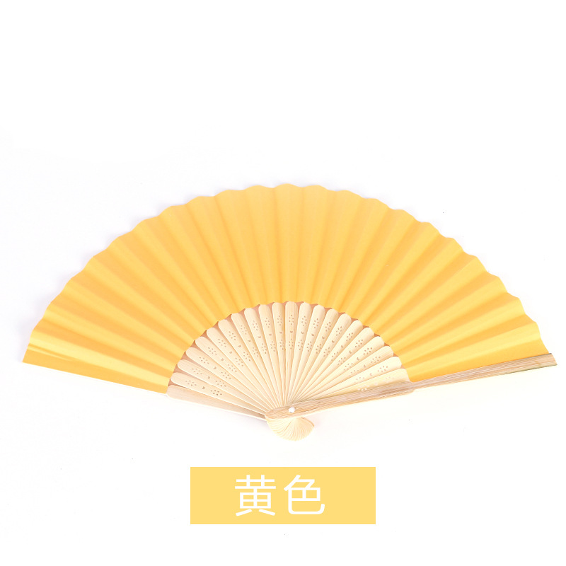 Tự làm màu gấp fan trẻ em của sơn màu trắng fan mẫu giáo sáng tạo nguyên liệu handmade quạt giấy