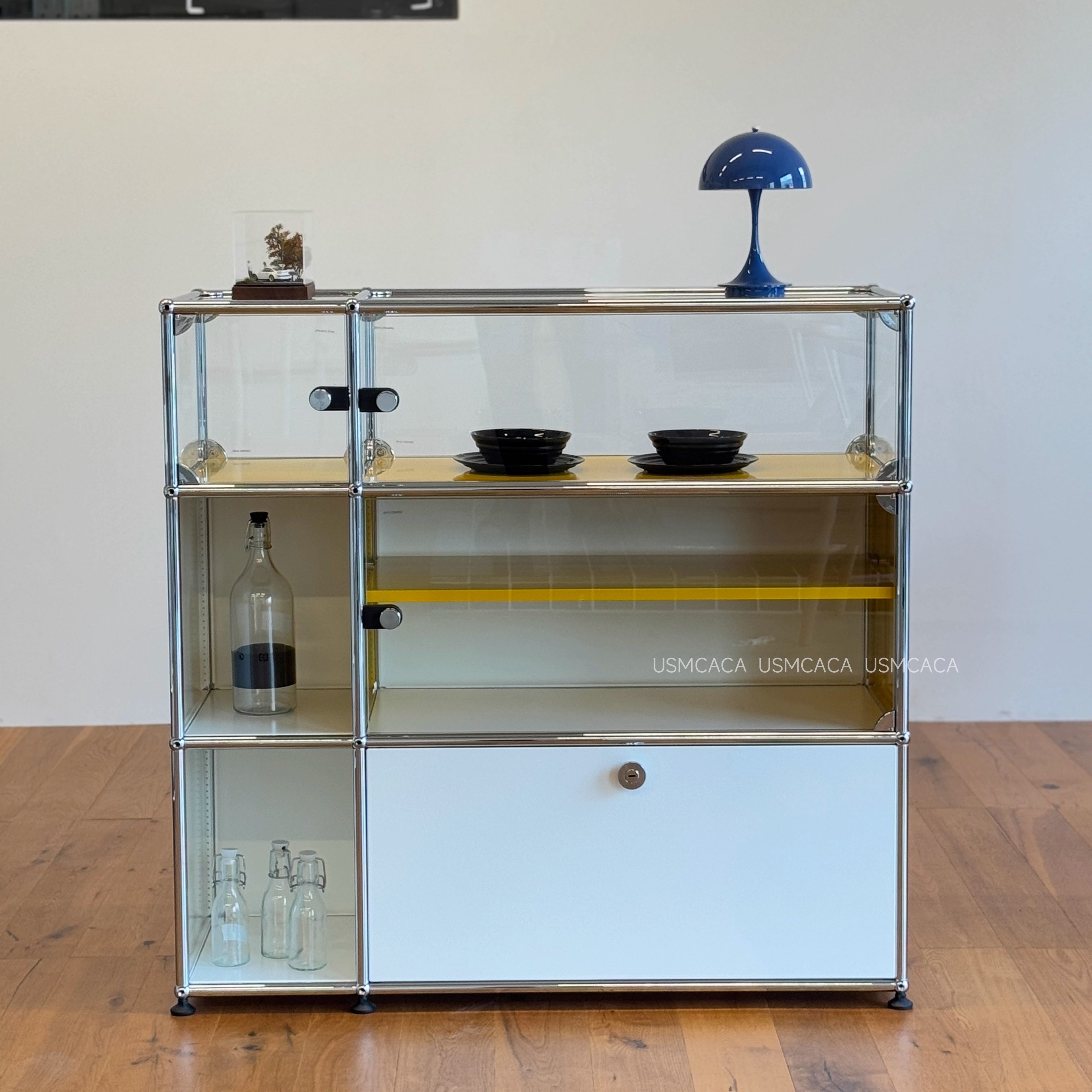 caca定制家具usm不锈钢中古模块餐边柜斗柜收纳储物柜展示柜定制