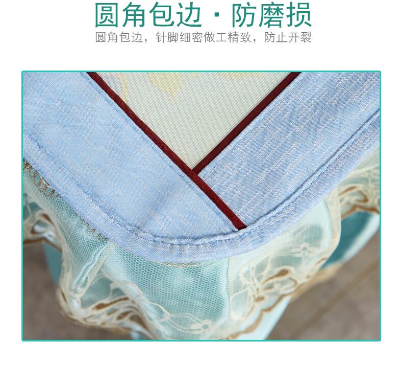 Mềm mat 1.8m giường đôi váy ba mảnh phần tháo băng lụa mat rửa 1,5m gấp mùa hè - Thảm mùa hè chiếu trúc 1m8x2m