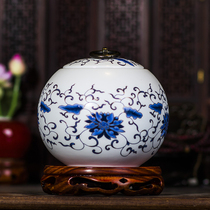 Ceramic tea pot altar tea set Medium Small Pot Tea Jingdezhen tea packaging box Matt White copper ring jar 100g