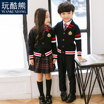 Kindergarten garden clothes spring and autumn clothes British Academy style men and women class clothes teachers primary school uniforms autumn and winter suits