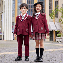 Primary school uniforms class uniforms boys and girls jk uniforms childrens chorus kindergarten performance uniforms British style dresses