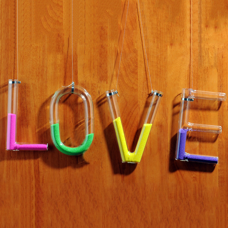 26 Letter Hydroponic Plant Hanging Transparent Glass Vase Creative Home Wall Romantic Valentine S Day Diy Hanging Bottle