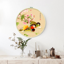 Mandarin duck water cross stitch 2020 new thread embroidery living room small pieces free of mounting simple embroidery fresh natural wind Small
