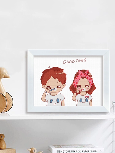 Cross -Stitch маленькие детали 2022 Новые модели Отправить парня пара симпатичная украшение самостоятельно простая линейная вышивка ручной работы