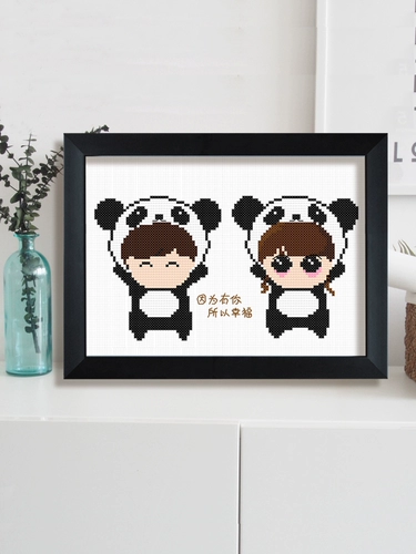 Cross -Stitch маленькие детали 2022 Новые модели Отправить парня пара симпатичная украшение самостоятельно простая линейная вышивка ручной работы