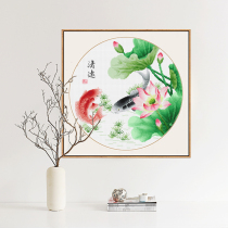 Hanging aisle lotus flower cross stitch 2021 New embroidery living room small pieces home embroidery every year have more fish handmade