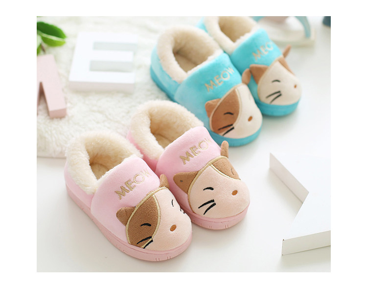 Pantoufles enfants en suède pour hiver - semelle plastique - Ref 1018252 Image 31