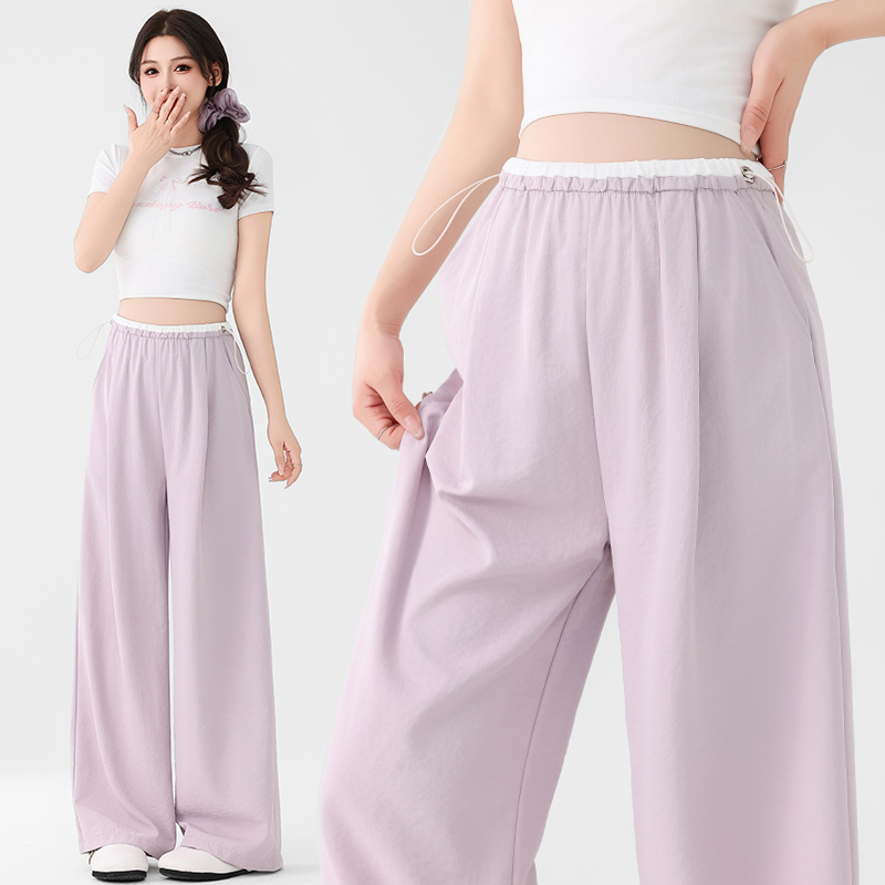 Maternity Pants for Spring and Summer, Thin Style for Outerwear, 2026 New Model, Non-Tight on the Belly, Cool Feeling, Yamamoto Wide-Leg Pants, Summer Wear
