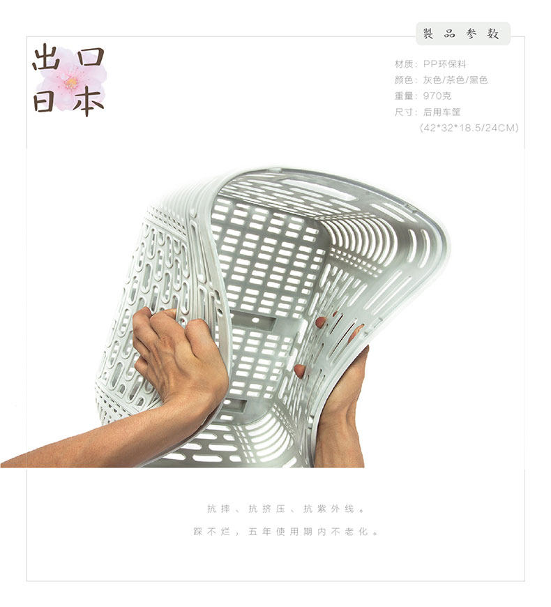 Panier pour vélo FIRSTCLASS en plastique - Ref 2257225 Image 7