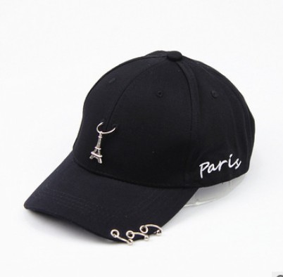 European and American punk iron tower three-ring peaked cap spring and summer sun visor trendy men and women couple hip-hop all-match baseball hat