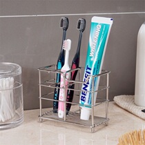 12x6x10cm rectangular bathroom countertop drain stainless steel toothbrush toothpaste tooth storage rack