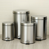 3 5 8 12L liter cylindrical thickened stainless steel foot silent slow down sealed portable inner tube trash can