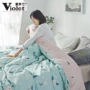 Chăn bông màu tím bao gồm một mảnh bông 200 & lần; 230 chăn bông sinh viên 1,8m chăn đôi - Quilt Covers 	chăn phao hàn quốc