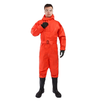 Anti-chemical suit semi-closed light acid and alkali resistant conjoined liquid ammonia ammonia gas chemical chemical petroleum gas protective clothing
