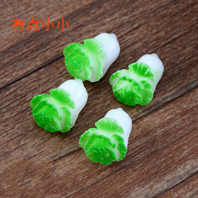 Emerald cabbage resin doll ornament children's toy birthday gift baking cake dress up arrangement pendulum plug-in