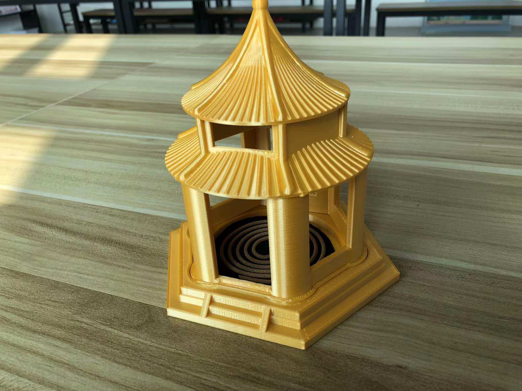 Creative hexagonal pavilion aromatherapy furnace home indoor ring incense tower incense sandalwood incense furnace Zen tea ceremony desktop decoration - Taobao