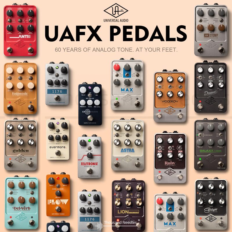 Uafx Pedals Guitar Effects Pedal Reverb Echo Modulation Golden/Astra/Starlight