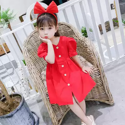 Girls' Dress 2020 New Summer Children's Wear Baby Short Sleeve Children Cotton Princess Dress