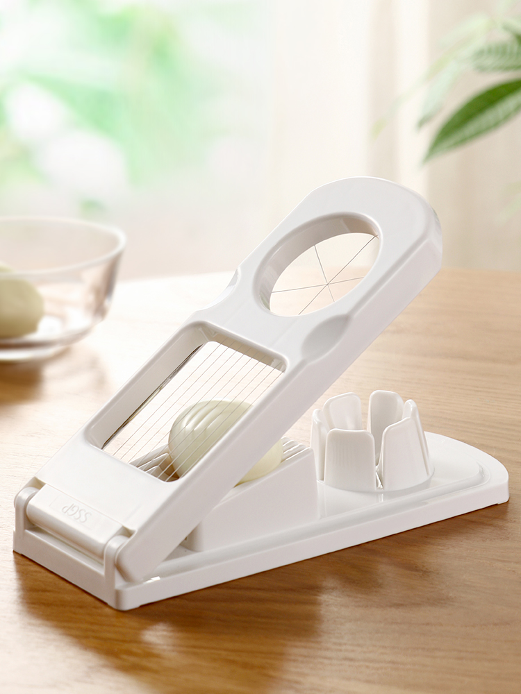 Kitchen household multi-function stainless steel egg cutter Songhua egg skin egg slicer Fancy divider Japanese style