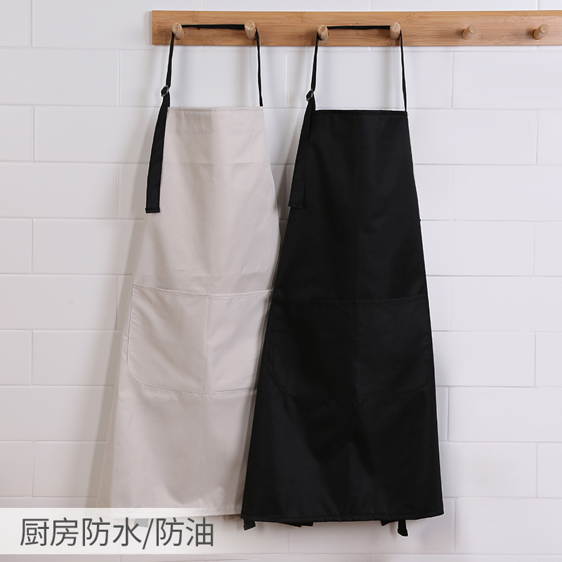 Korean version Fashion half-body Kitchen Apron waterproof and greaseproof Home hood Clean short sleeves Waist Working Clothes Bakery