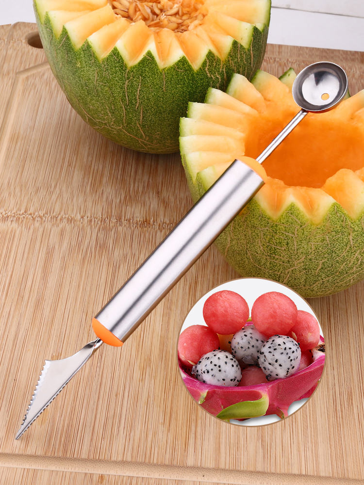 Cut fruit digger Fruit digger 304 stainless steel cut watermelon digger ice cream scoop Carving platter tool