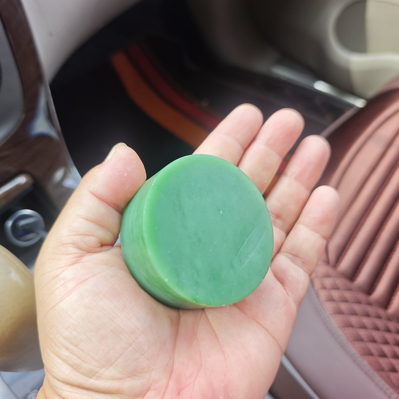 Natural Hetian Jade Bangle Core, Peace and Safety Pendant, Raw Jade Ring Material, Pendant, Computer-Engraved Jade Material