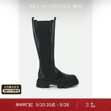 GANNI Fall 2023 Women's Leather Knee Long Boots NAP/NET-A-PORTER
