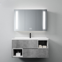 Bathroom bathroom cabinet combination Nordic washbasin washbasin cabinet Bathroom sink solid wood multi-layer board bathroom cabinet