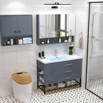 Washbasin cabinet combination washbasin integrated bathroom cabinet Modern light luxury bathroom washbasin cabinet floor-to-ceiling