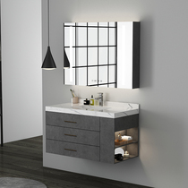 Washbasin washbasin cabinet combination Modern light luxury bathroom cabinet Marble countertop bathroom sink combination cabinet
