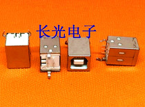 USB female head type B interface USB square port square head female seat 180 degree straight foot vertical printer socket
