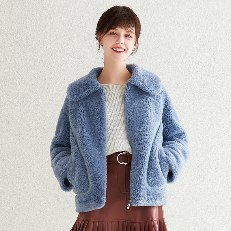 phụ nữ hạt áo cashmere 2020 mới lông tổng hợp một mảnh đùi cừu ling ling dài áo lông thú