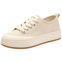 Zhuoshini waterproof thick-soled canvas shoes for women 2024 new summer white shoes casual versatile white soft-soled shoes