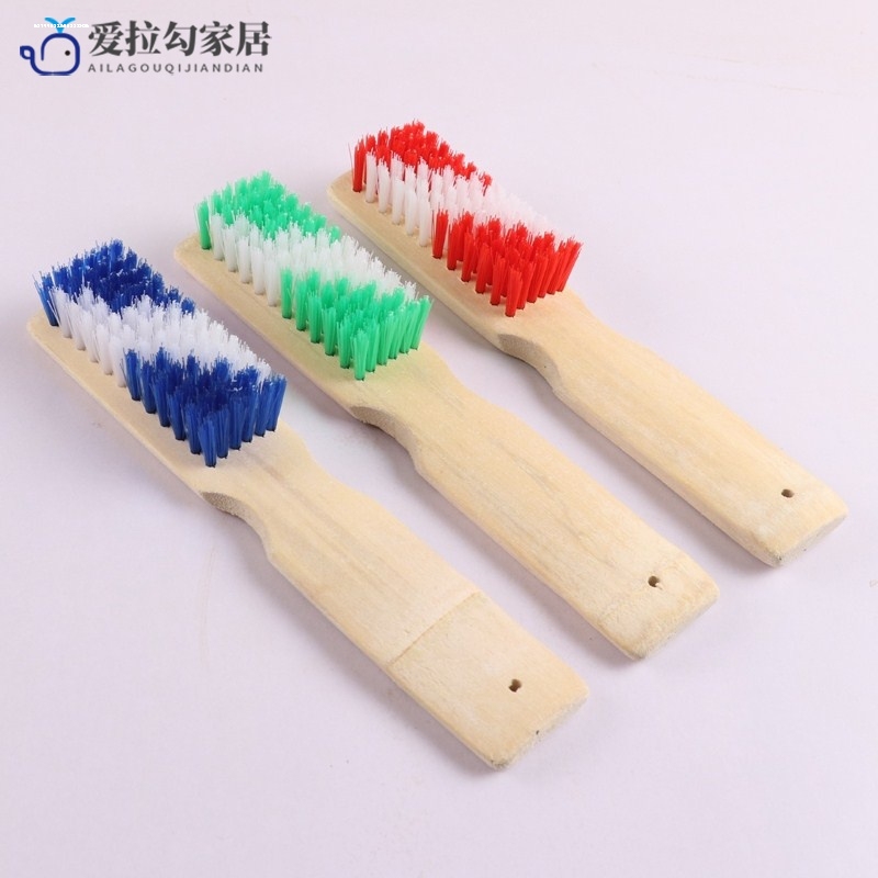 Wooden Brush with Hard Bristles, Solid Wood Shoe Cleaning Tool, Household Shoe Brush for Removing Stains, Old-Style Shoe Brush with Wooden Handle, Laundry Brush