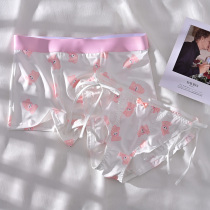 Anchao new couples underwear Sexy pure desire lacing cute rabbit male and female couple a pair of summer thin suit