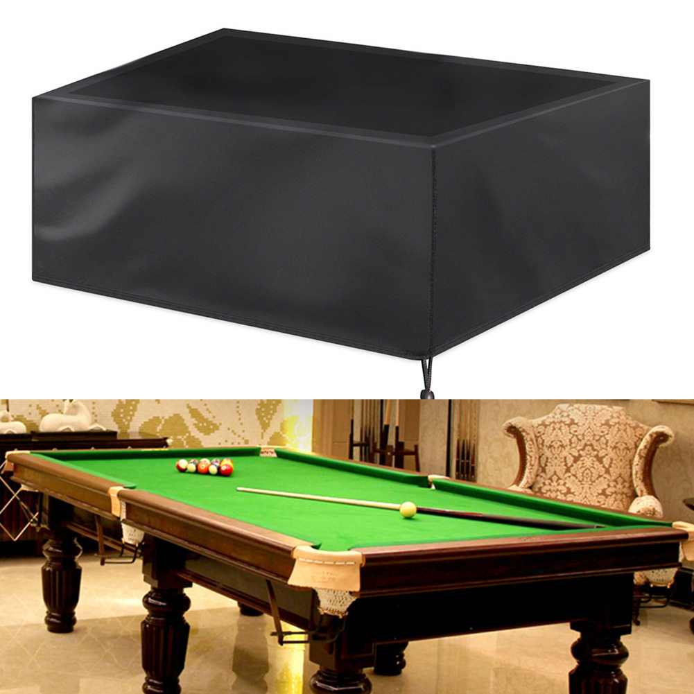 Outdoor Furniture Waterproof Cover Black 7 8 9ft Feet Pool Table Dust Cover Cross Border Silver